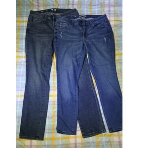 Sonoma Goods For Life Womens Jeans Bundle (2) Sz 8 Straight & Skinny Blue Denim